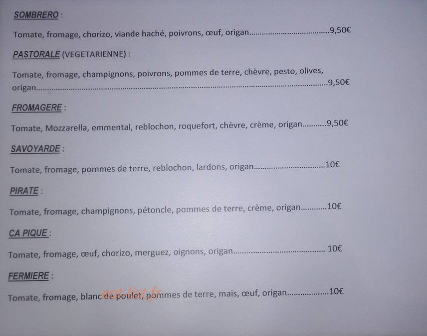 Atypik Bistro — carte page 2