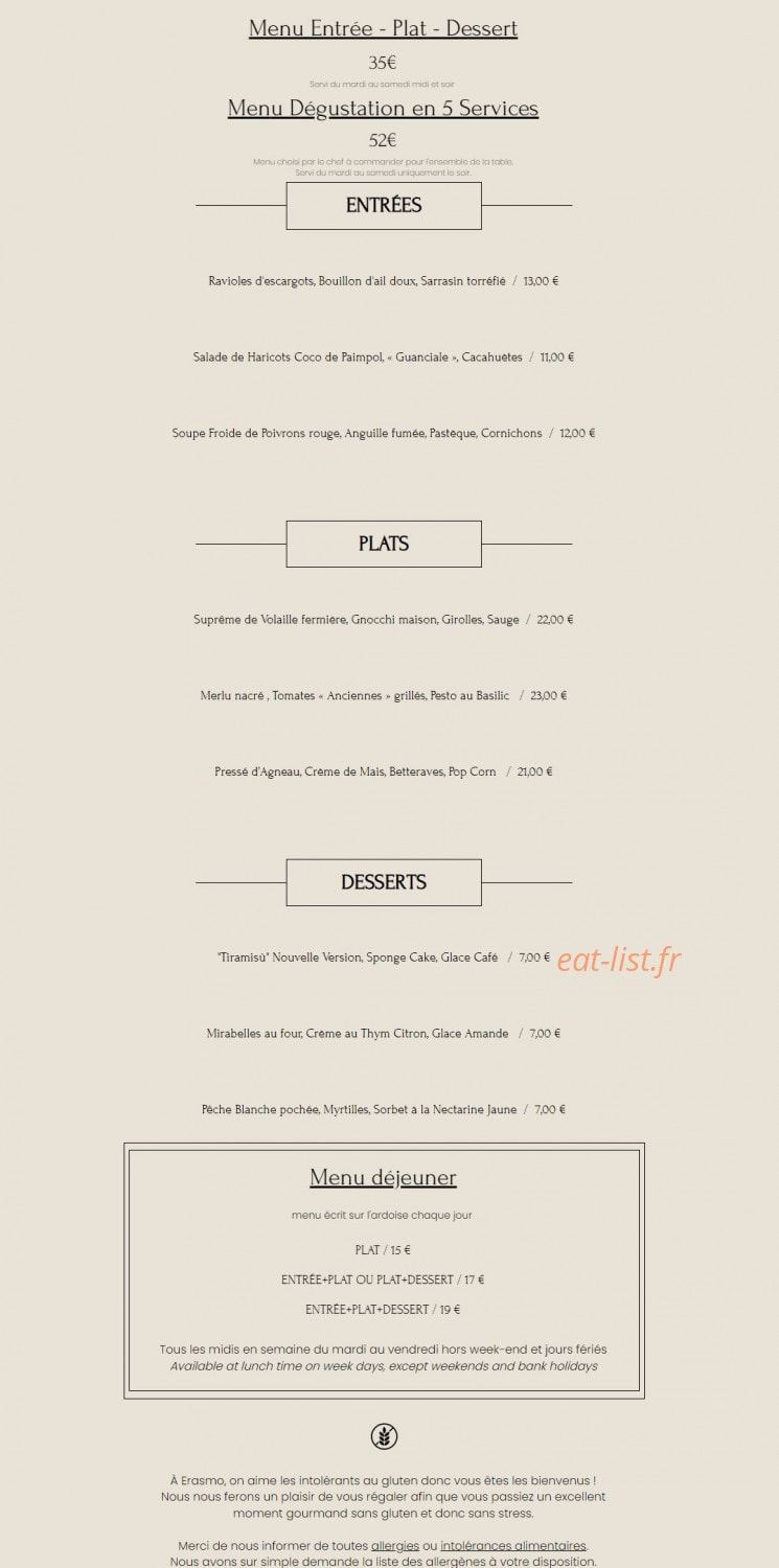 Erasmo — carte page 1