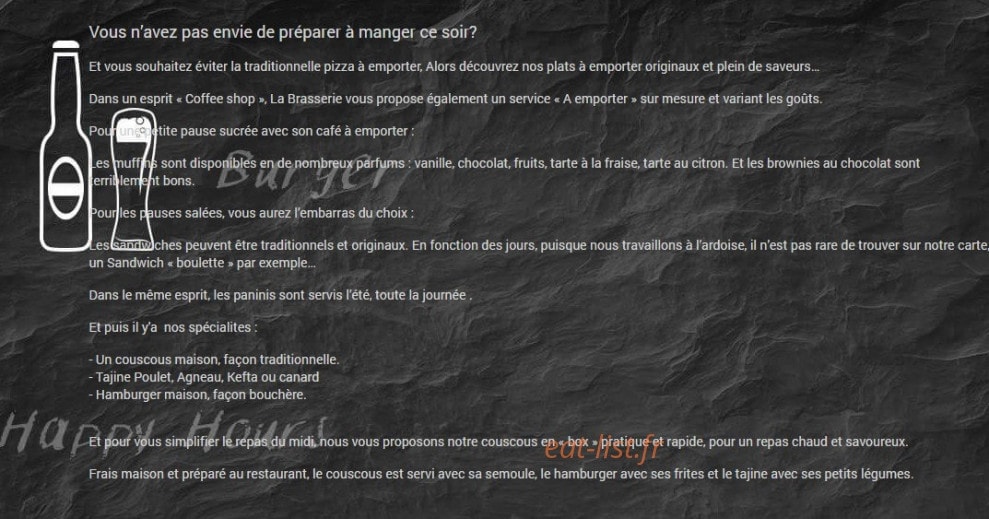 La brasserie — carte page 4