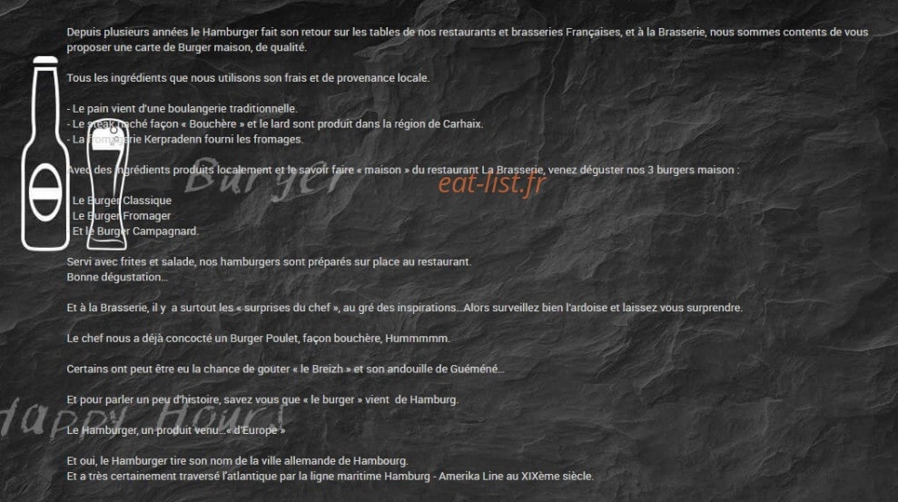 La brasserie — carte page 2
