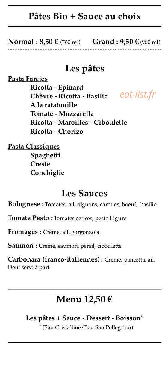 Vorgium Pasta — carte page 2