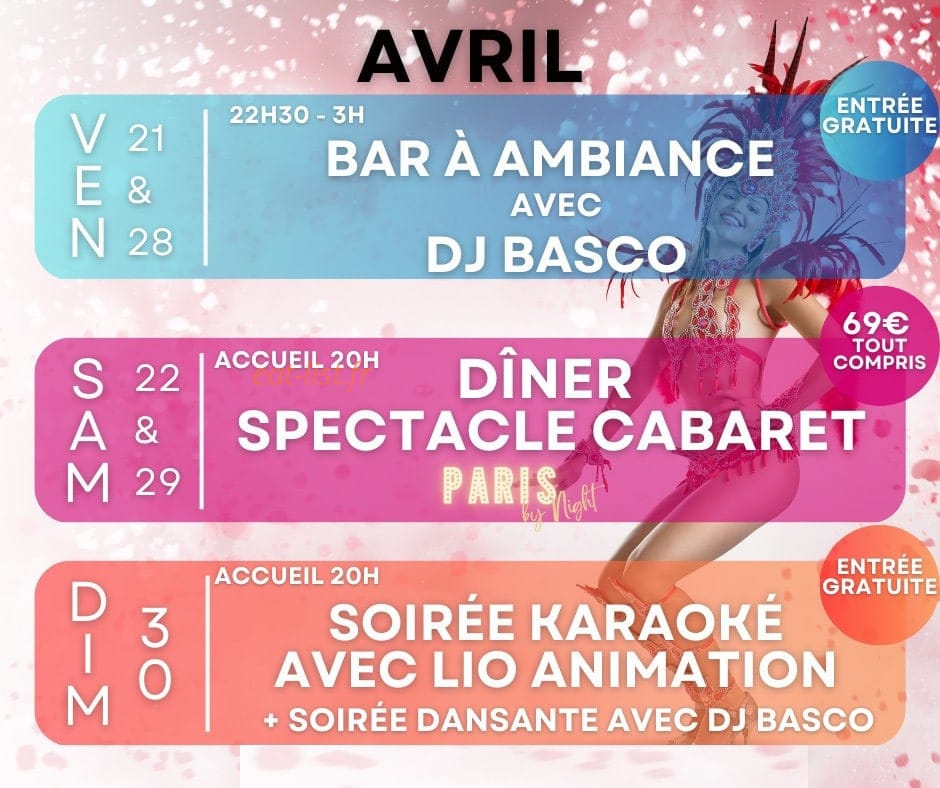 Cabaret Club — carte page 1