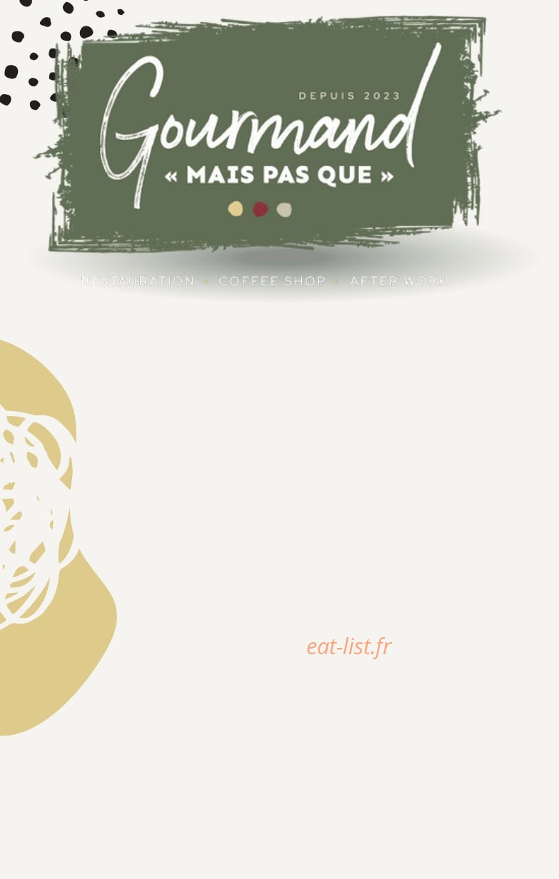 Gourmand Mais Pas Que — carte page 1