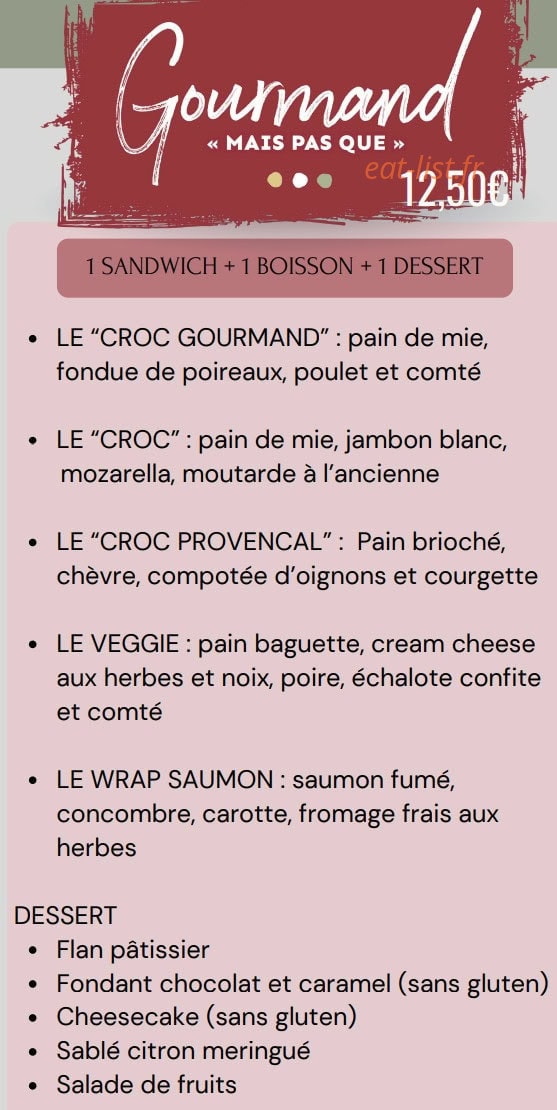 Gourmand Mais Pas Que — carte page 8
