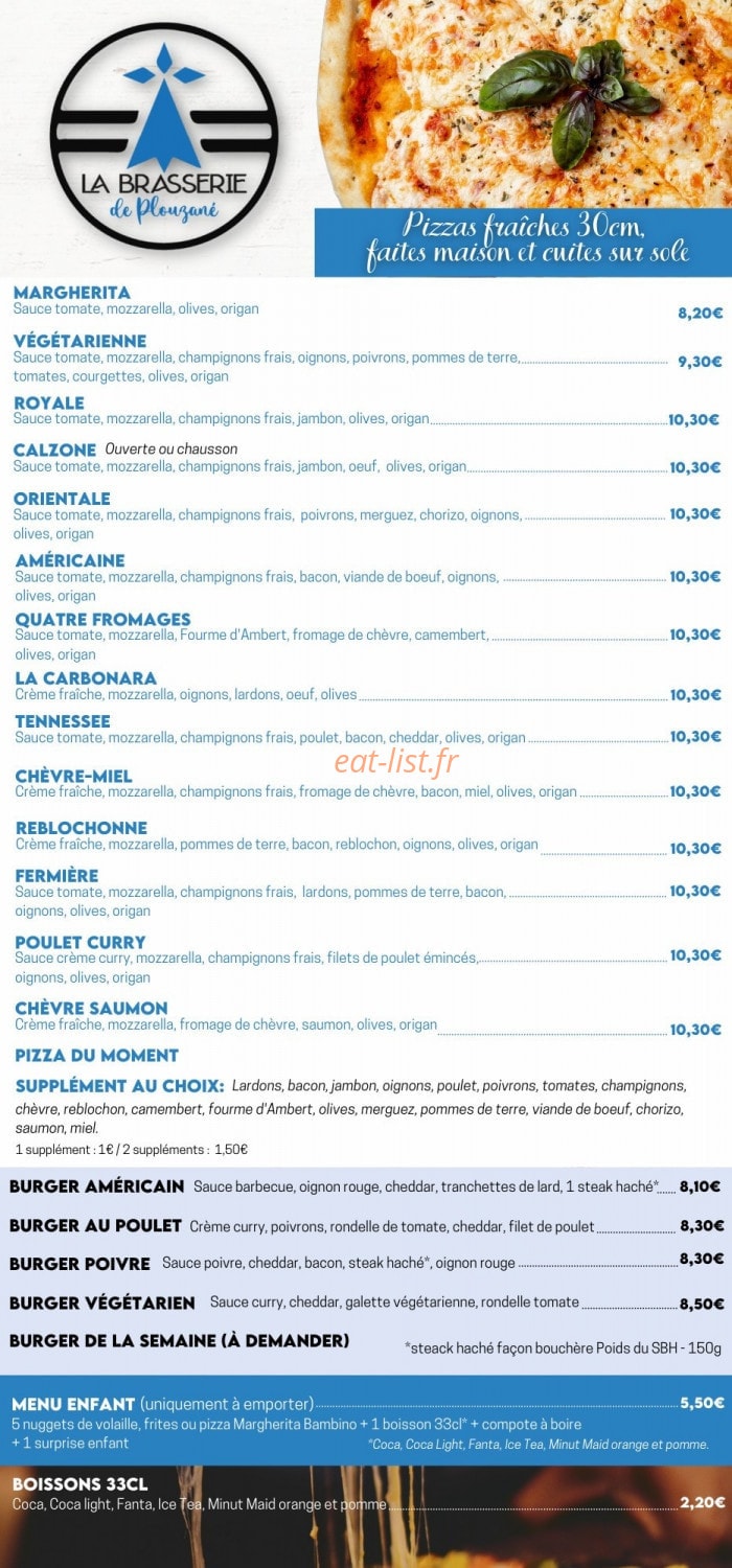 La Brasserie de Plouzané — carte page 2