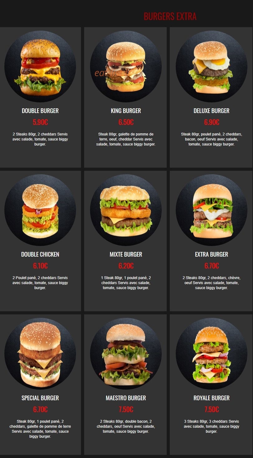 Maestro Food — carte page 8