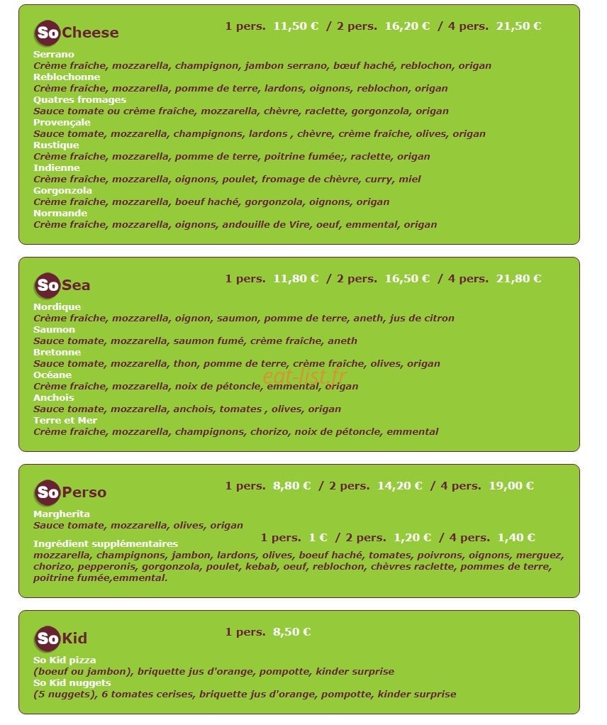 So pizz — carte page 2
