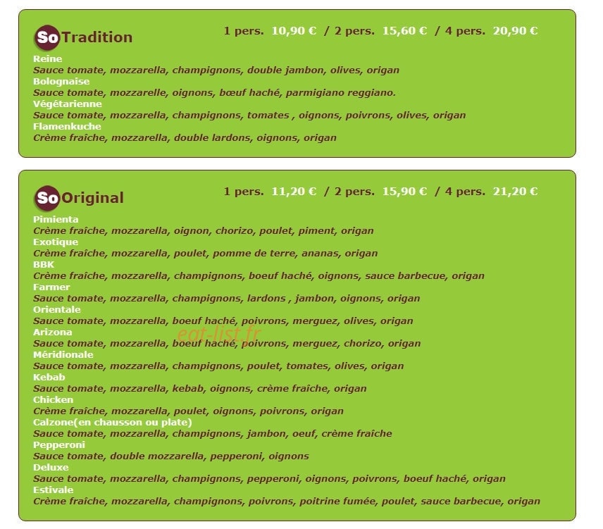 So pizz — carte page 3