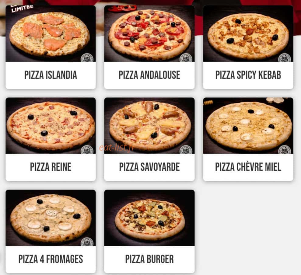 Gang Of Pizza — carte page 1