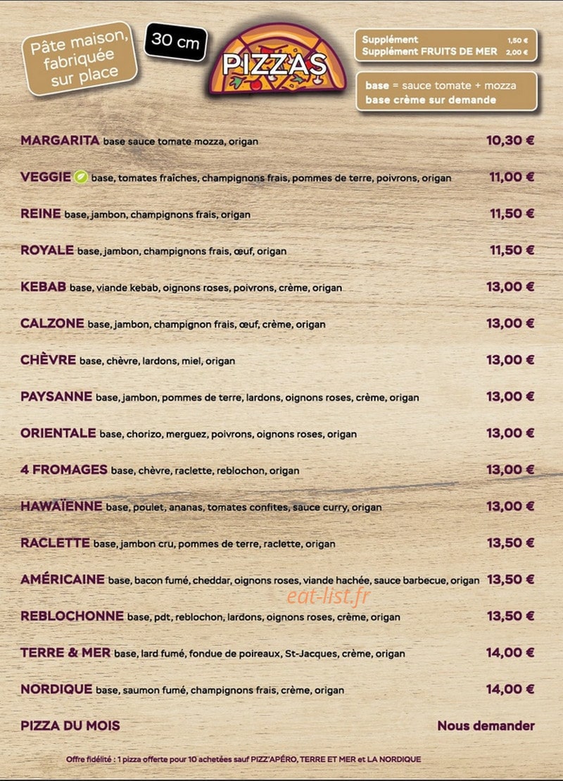 Le P'tit Meal — carte page 2