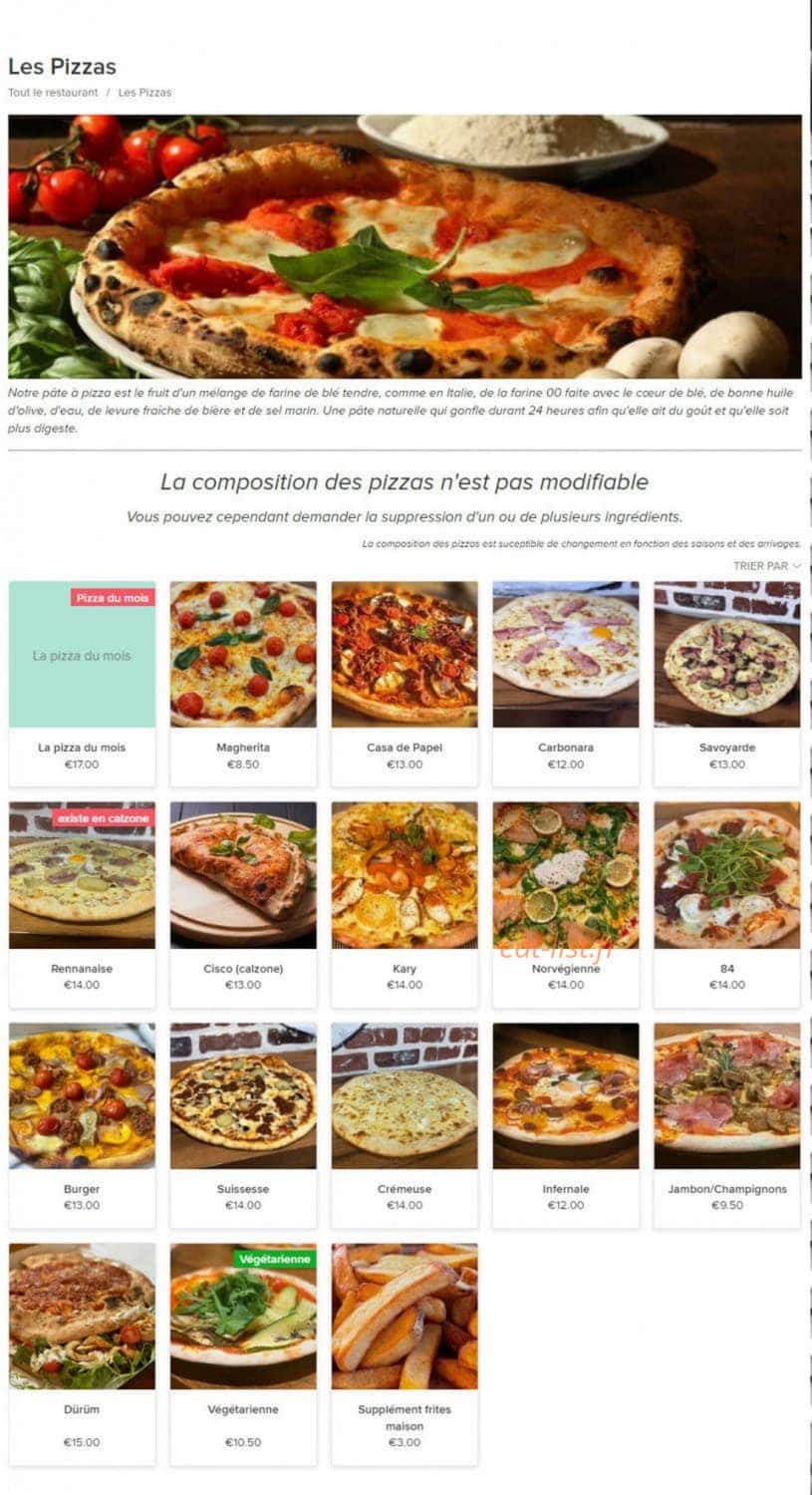 84 Eats — carte page 3