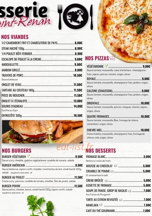 La Brasserie de Saint-Renan — carte page 2