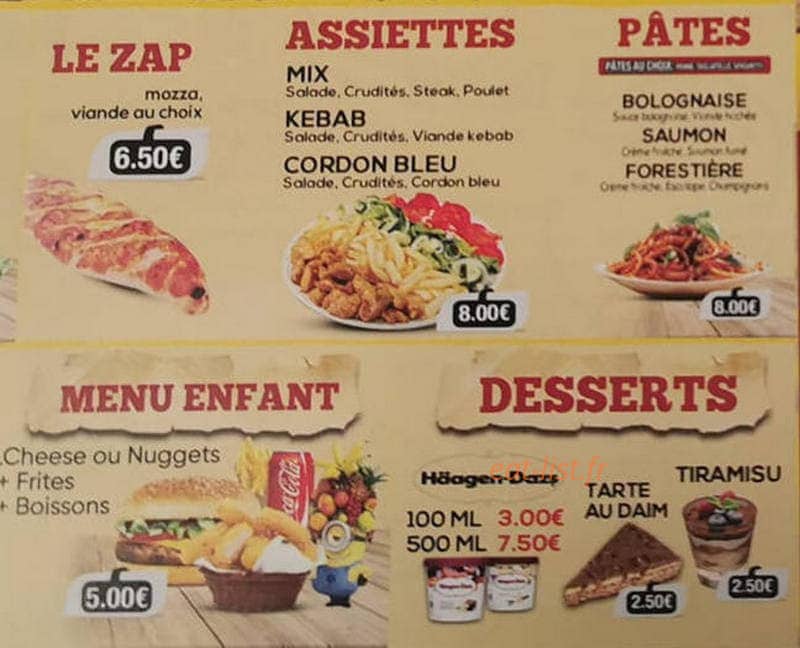 Burger City — carte page 1
