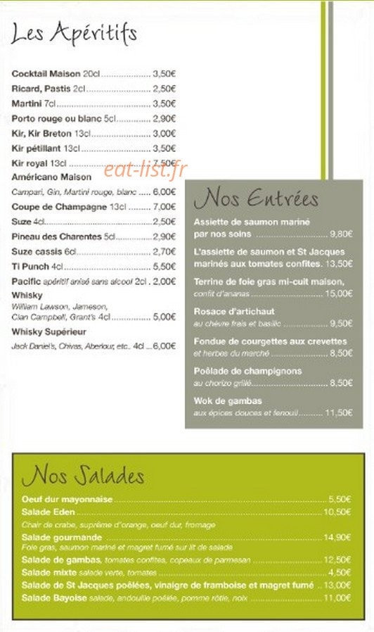 L'Eden Bowl — carte page 1