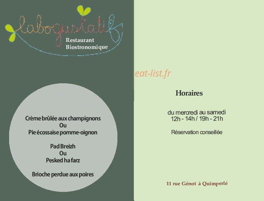Labo Gustatif — carte page 2