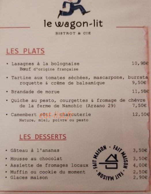 Le wagon-lit — carte page 1