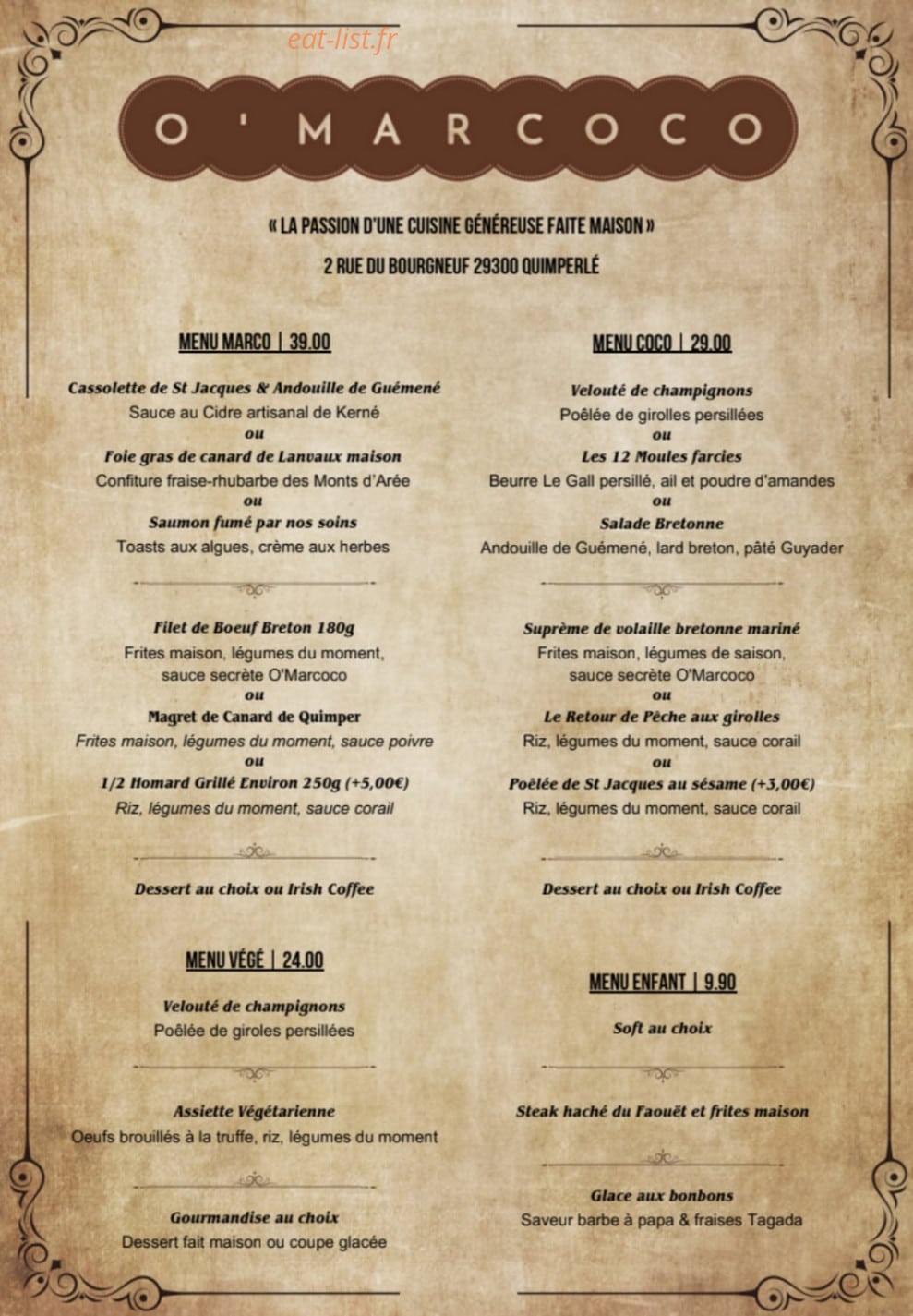 O'Marcoco — carte page 1