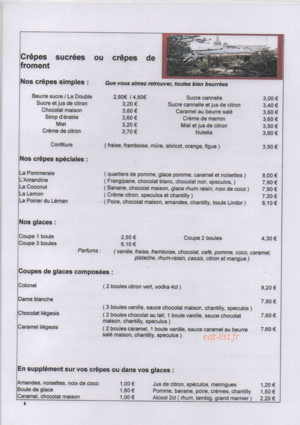 La Crêperie Pen-Ty — carte page 2