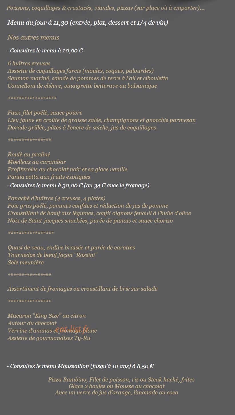 Ty Ru — carte page 1