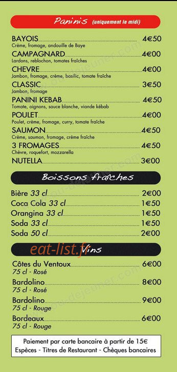 Bella Pizza — carte page 5