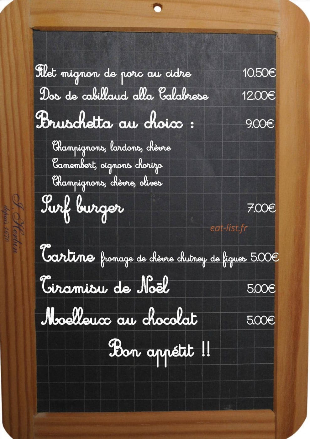 Au Grand Bleu — carte page 7