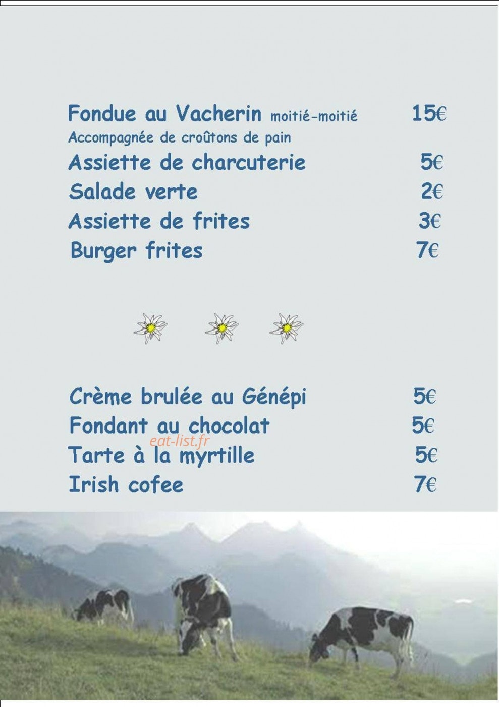 Au Grand Bleu — carte page 12