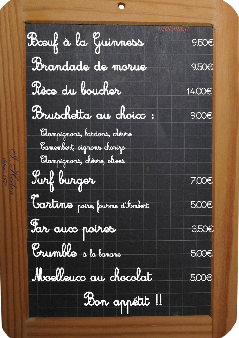 Au Grand Bleu — carte page 13