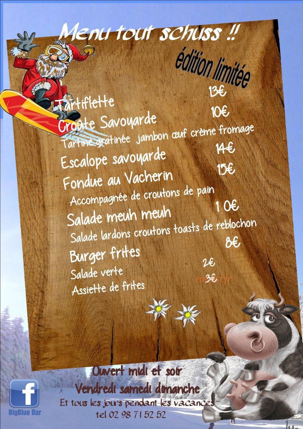 Au Grand Bleu — carte page 4