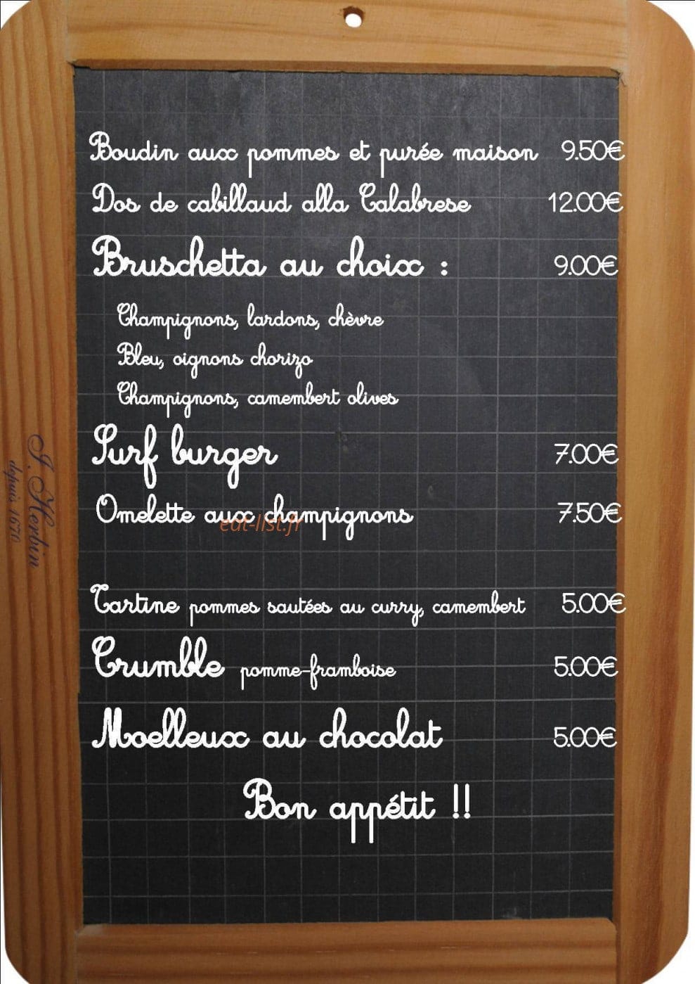 Au Grand Bleu — carte page 11