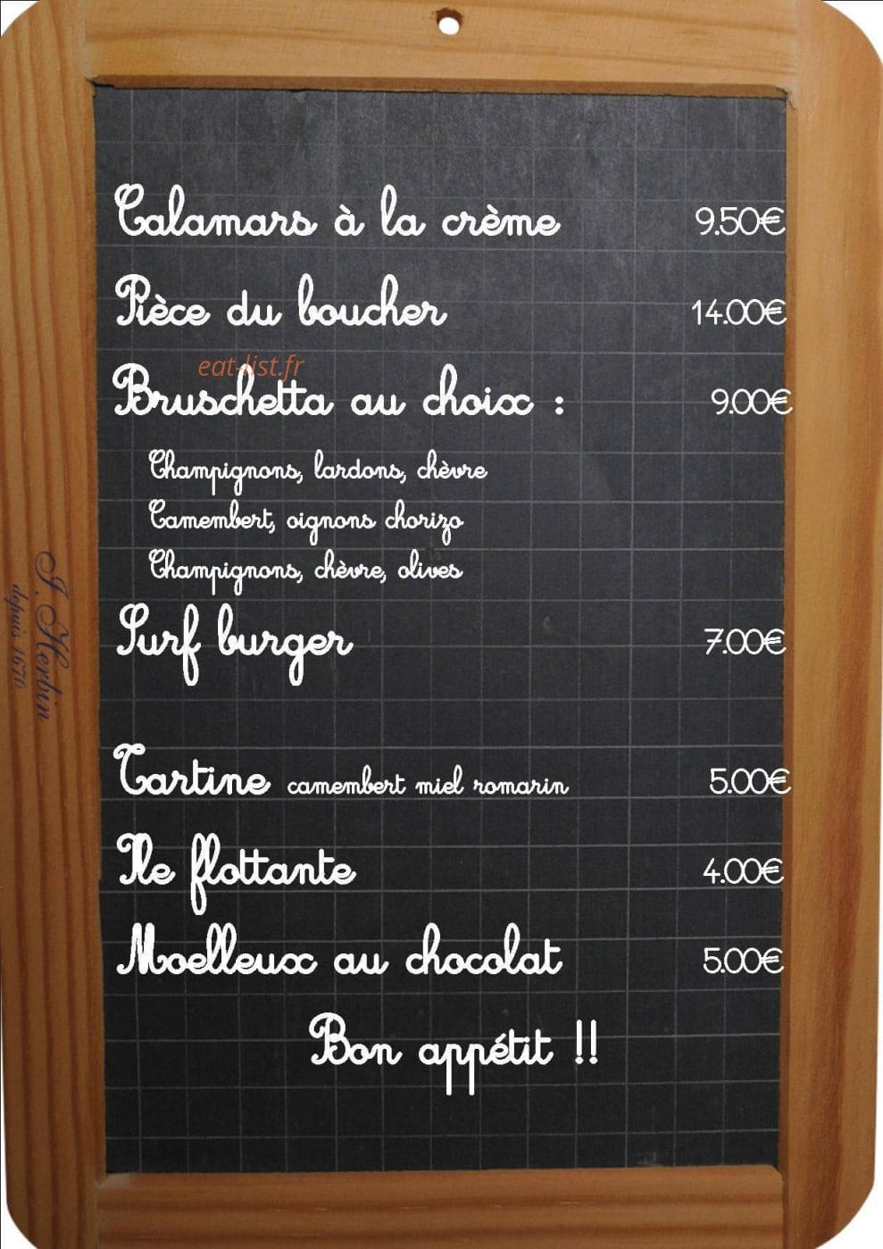 Au Grand Bleu — carte page 9