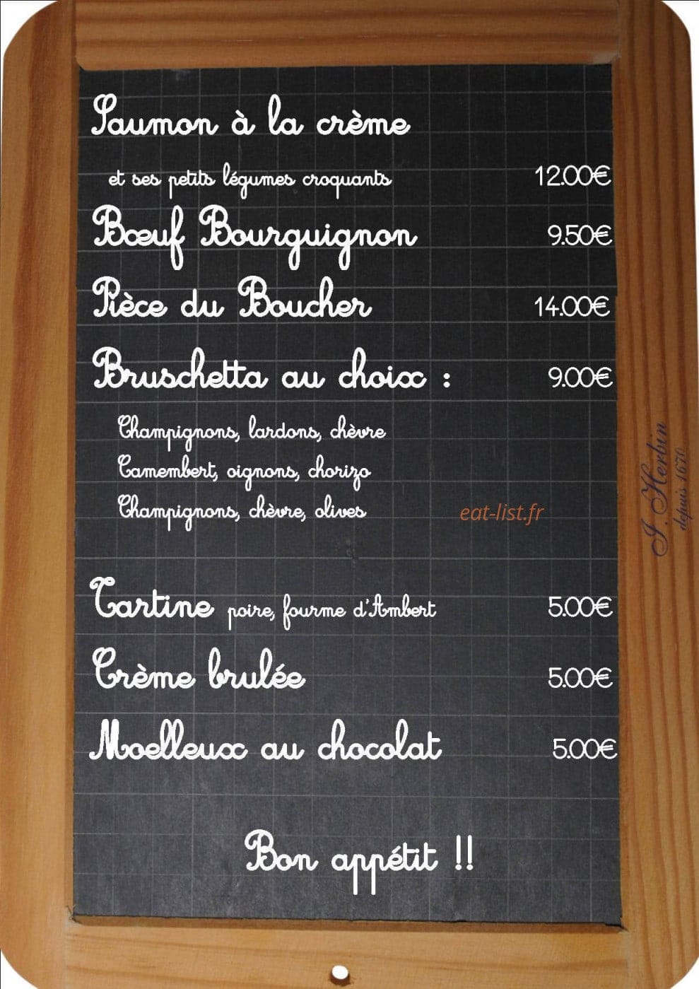 Au Grand Bleu — carte page 14