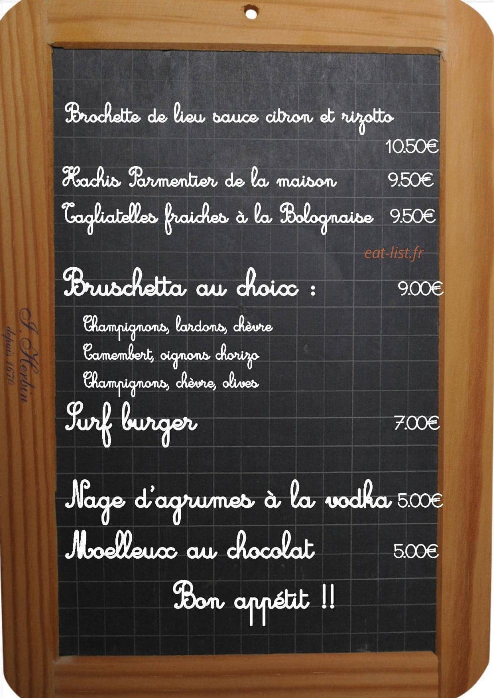 Au Grand Bleu — carte page 8