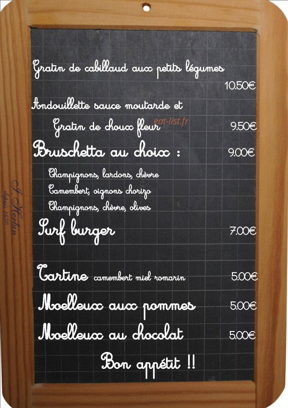 Au Grand Bleu — carte page 6