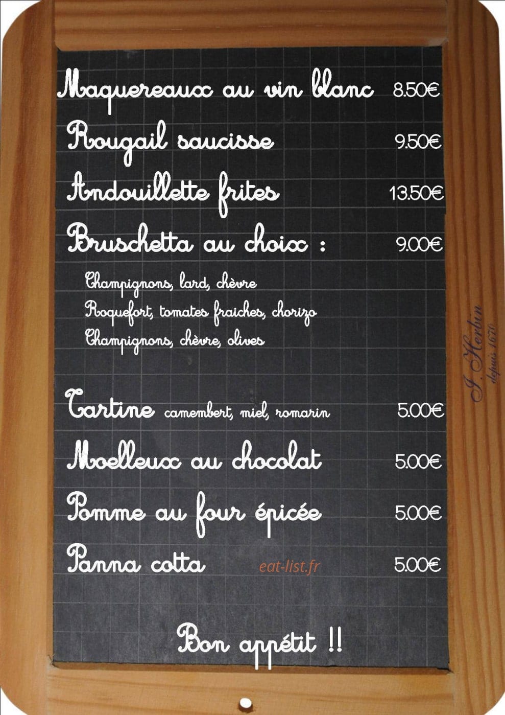 Au Grand Bleu — carte page 15
