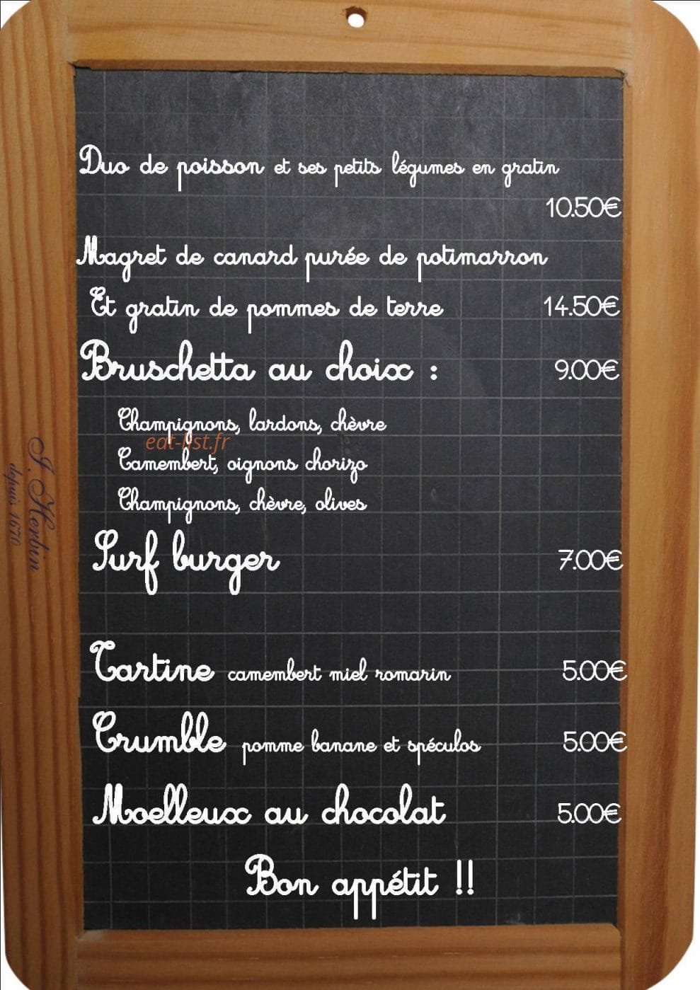 Au Grand Bleu — carte page 10