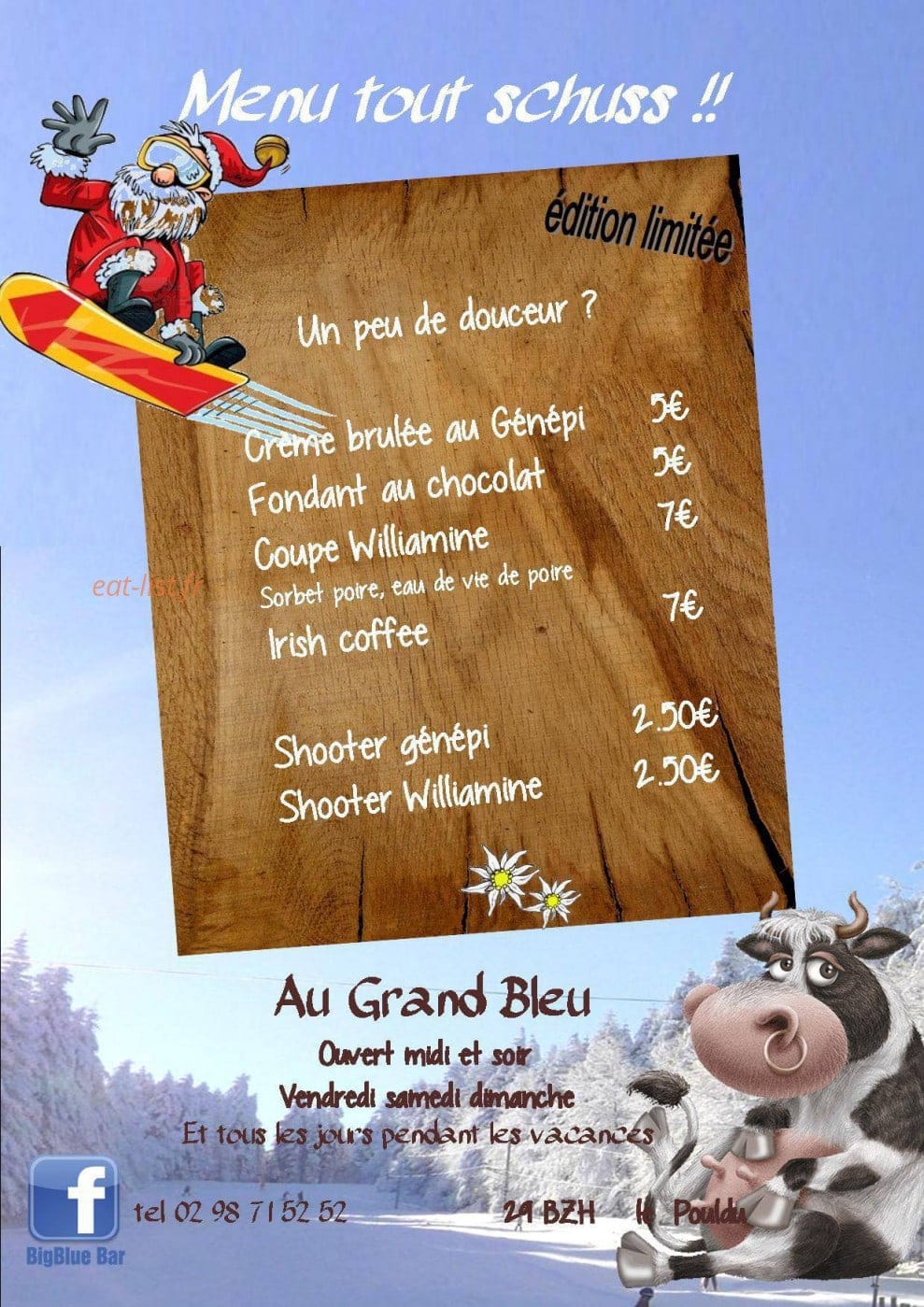 Au Grand Bleu — carte page 5