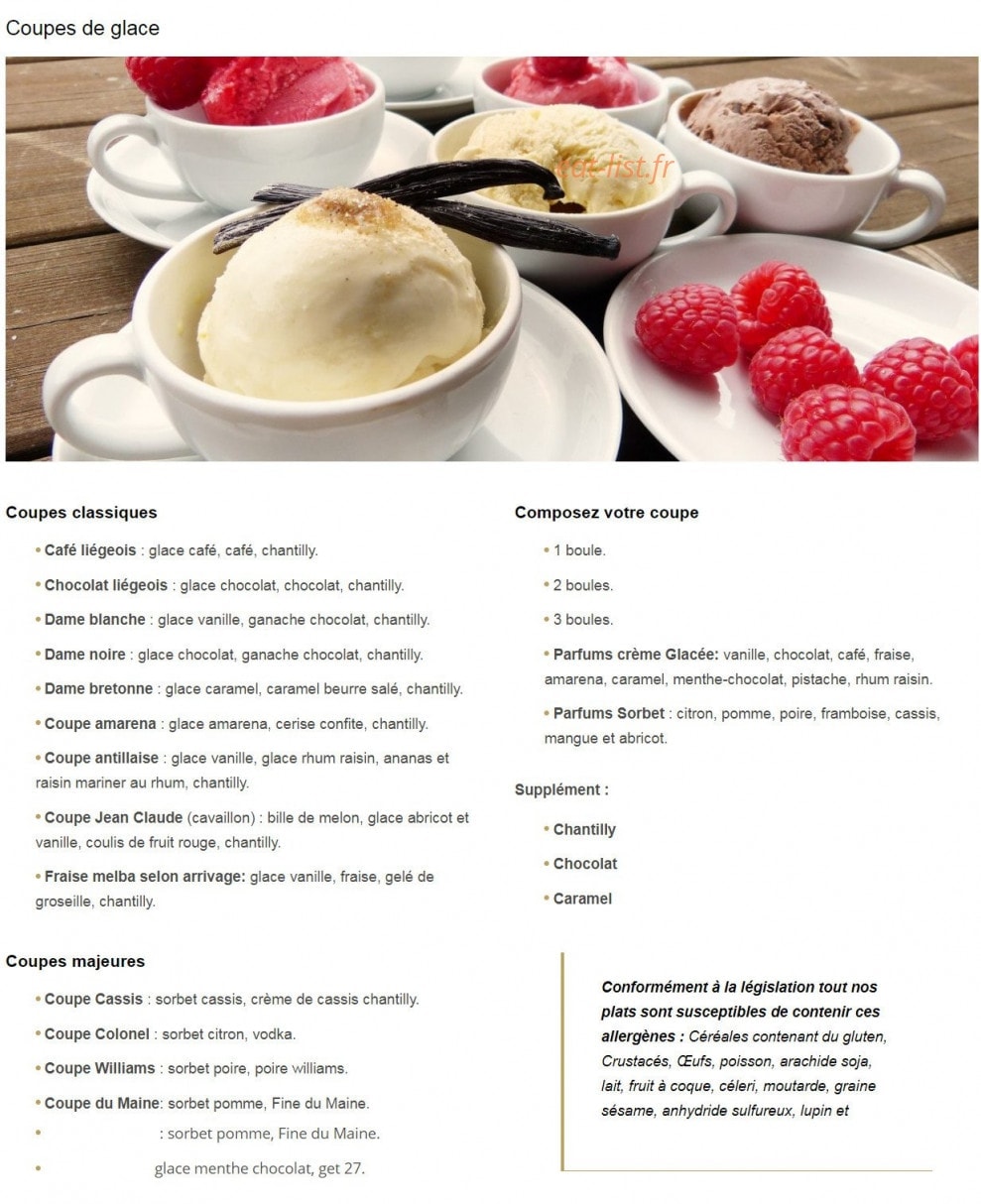 L'Escale Gourmande — carte page 2