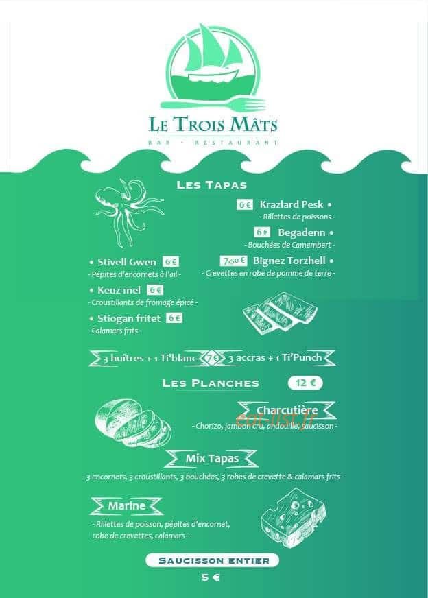 Le Trois Mâts — carte page 1