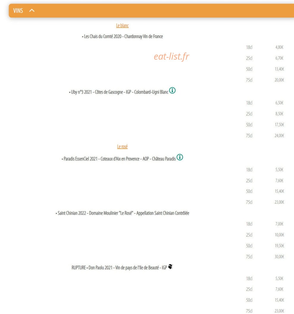 Au Relais du Vern — carte page 5