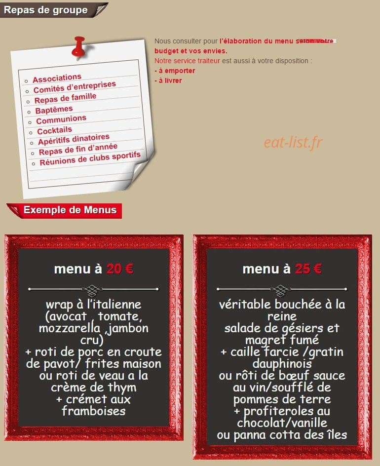 La Crémaillère — carte page 2