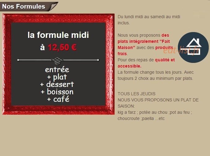 La Crémaillère — carte page 1