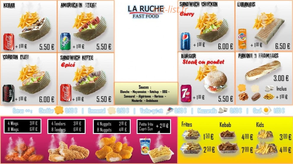 La Ruche Kebab — carte page 3