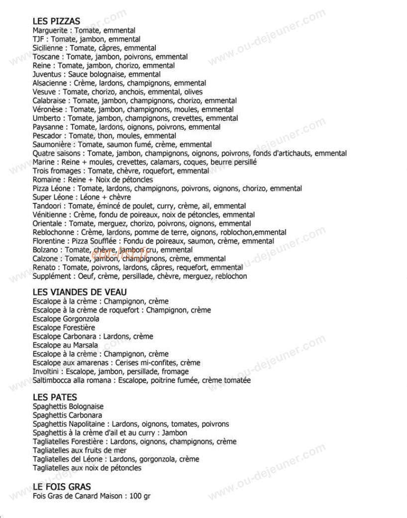 Le patio — carte page 1