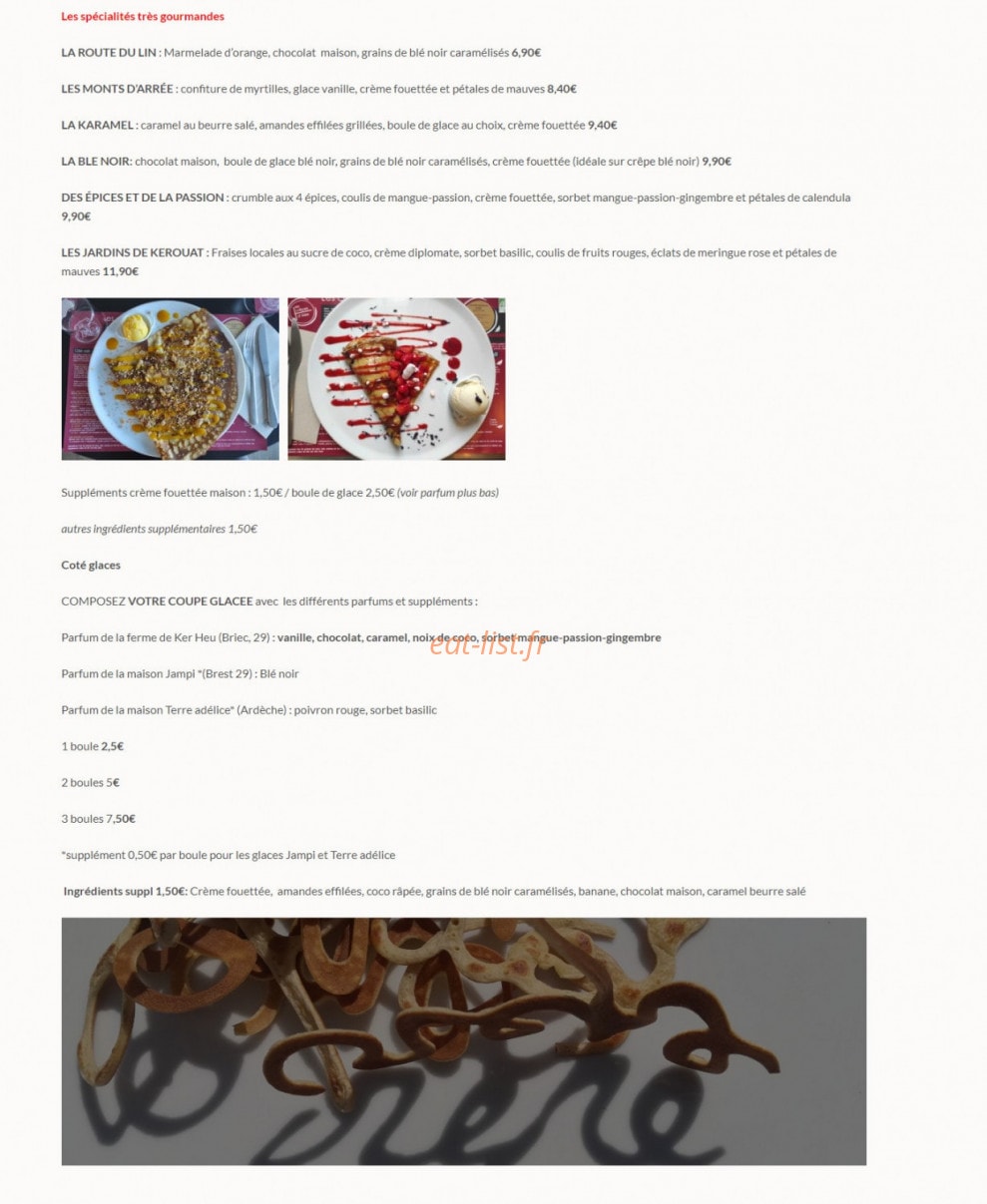 Les crêpes d'Alex — carte page 4