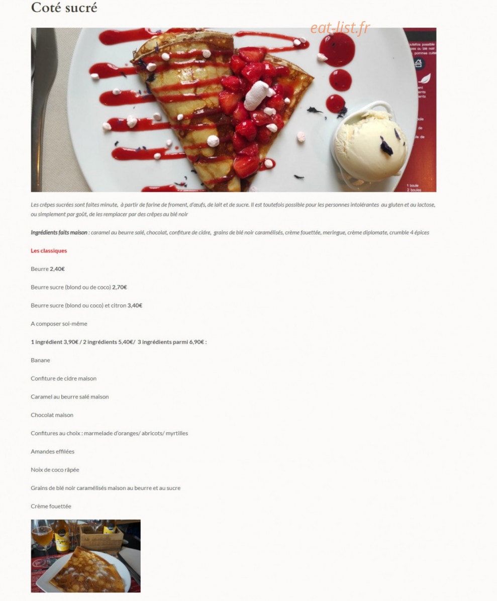 Les crêpes d'Alex — carte page 3