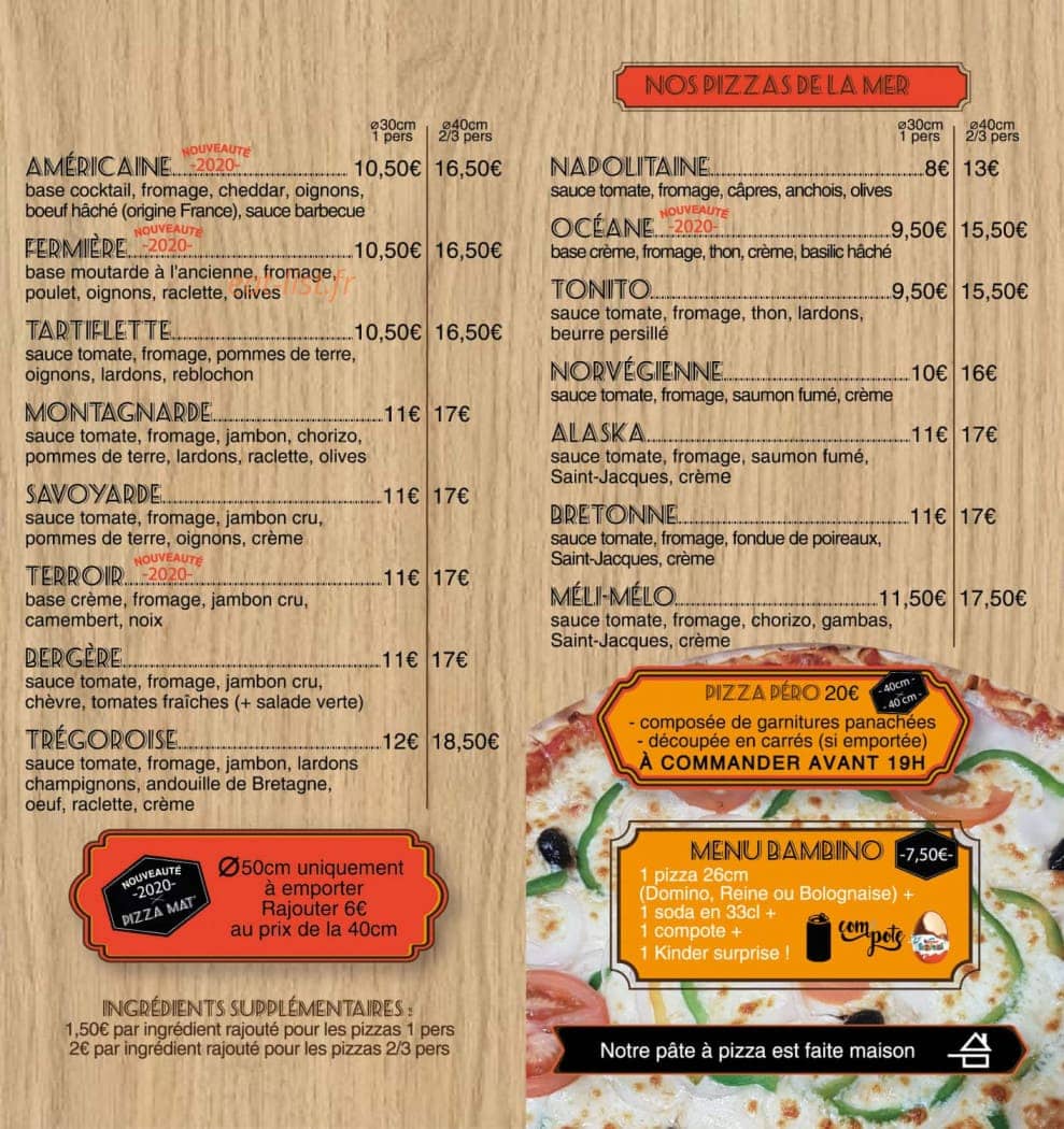 Pizzas Mat' — carte page 3