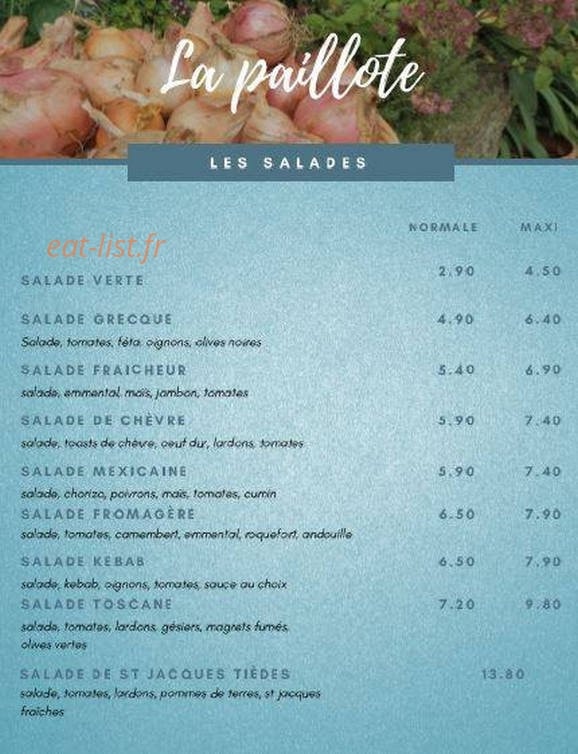 La Paillote — carte page 3