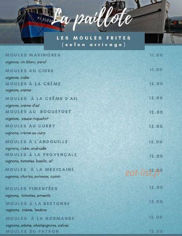 La Paillote — carte page 1