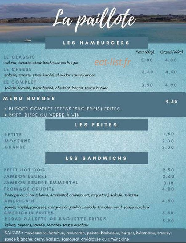 La Paillote — carte page 4