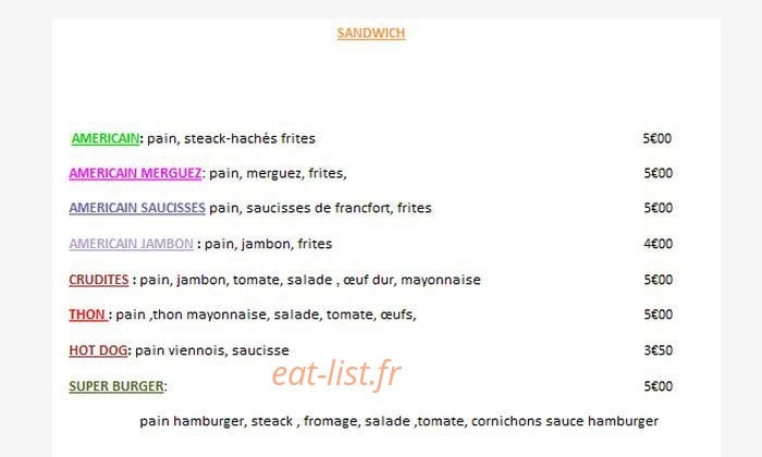 Rest o Snack — carte page 6